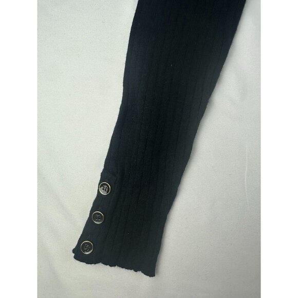 NWT J Mclaughlin Arlette Sweater Medium Turtleneck Knit Ribbed Solid Black - Picture 5 of 11